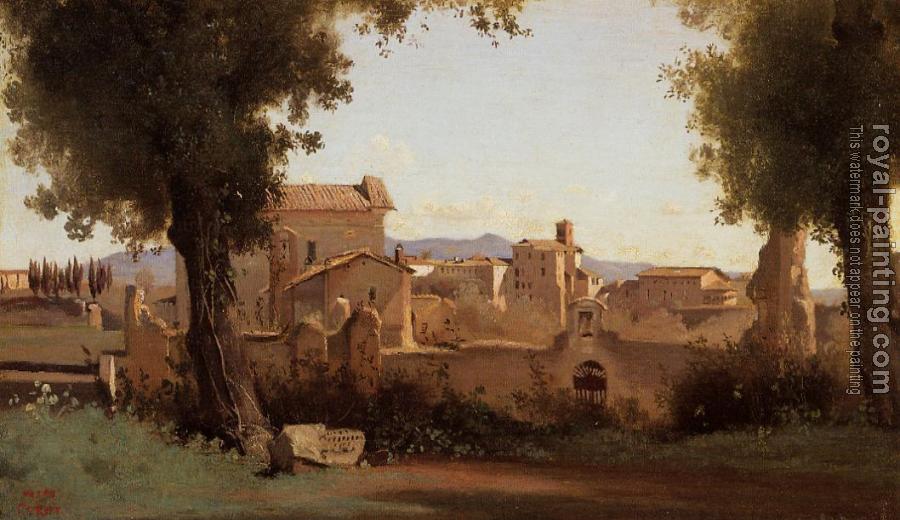 Jean-Baptiste-Camille Corot : Rome, View from the Farnese Gardens, Morning
